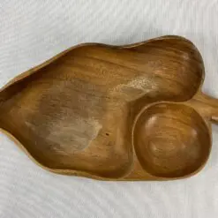 Medinis padėklas užkandžiams 21x37x5 cm