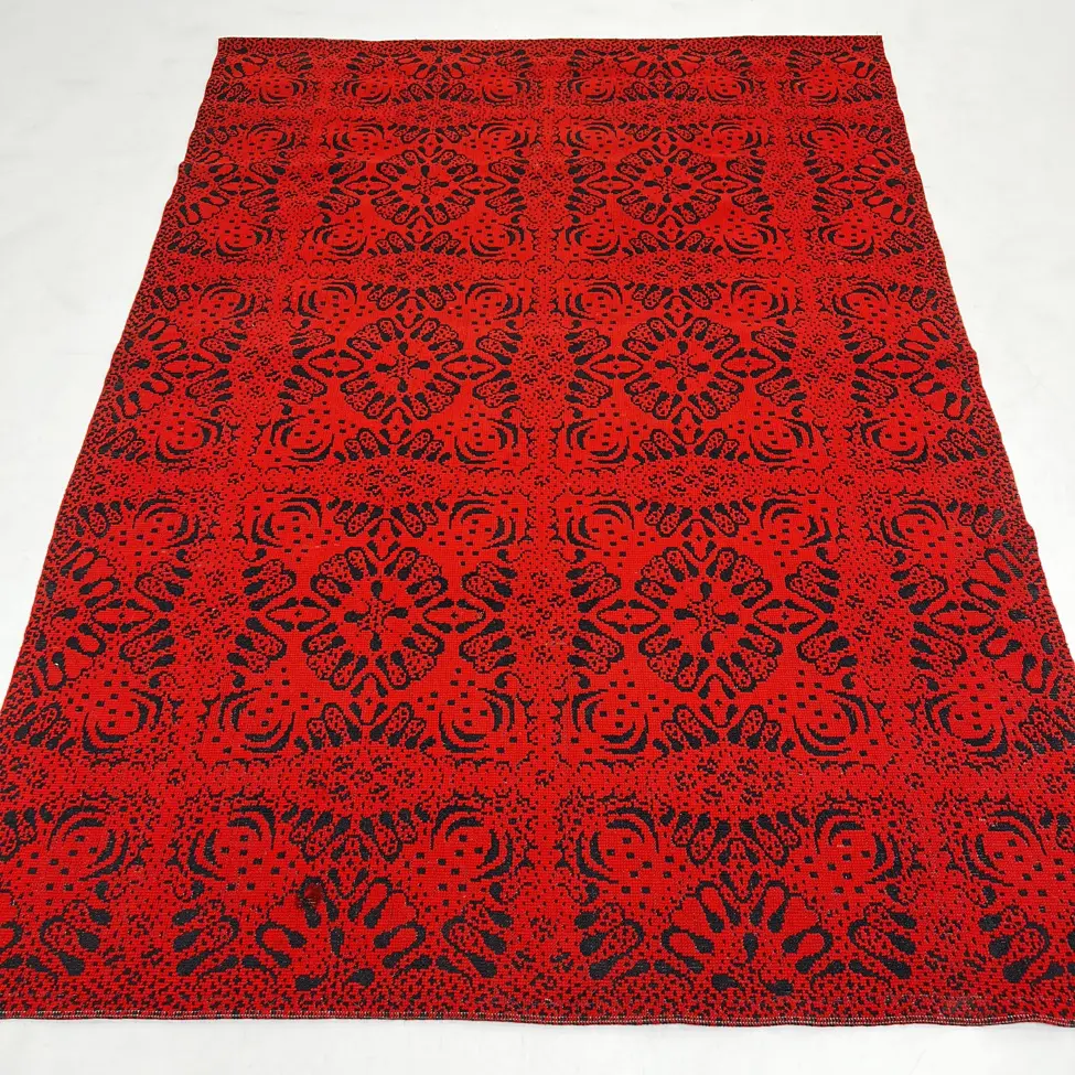 BZ0155 kilimas 185x265 cm 120 4 Vilnonis kilimas ryškios raudonos spalvos su juodomis detalėmis iš Turkijos 185x265x2 cm