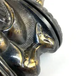 Ovali metalinė dėžutė su paukščių figūromis 8×12,5×9 cm