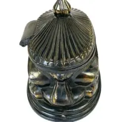 Ovali metalinė dėžutė su paukščių figūromis 8×12,5×9 cm