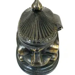 Ovali metalinė dėžutė su paukščių figūromis 8×12,5×9 cm
