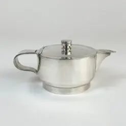 J. G. Galand Art Deco laikotarpio sidabruoto metalo arbatinukas 300 ml 10x16,5x8 cm