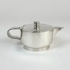 J. G. Galand Art Deco laikotarpio sidabruoto metalo arbatinukas 300 ml 10×16,5×8 cm
