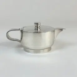 J. G. Galand Art Deco laikotarpio sidabruoto metalo arbatinukas 300 ml 10×16,5×8 cm