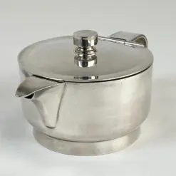 J. G. Galand Art Deco laikotarpio sidabruoto metalo arbatinukas 300 ml 10×16,5×8 cm