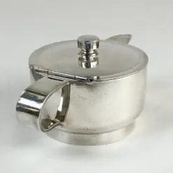 J. G. Galand Art Deco laikotarpio sidabruoto metalo arbatinukas 300 ml 10×16,5×8 cm