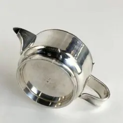 J. G. Galand Art Deco laikotarpio sidabruoto metalo arbatinukas 300 ml 10×16,5×8 cm