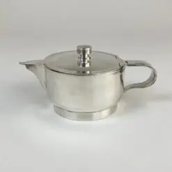 J. G. Galand Art Deco laikotarpio sidabruoto metalo arbatinukas 300 ml 10×16,5×8 cm