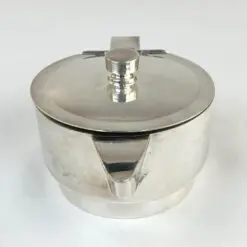 J. G. Galand Art Deco laikotarpio sidabruoto metalo arbatinukas 300 ml 10×16,5×8 cm