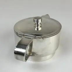J. G. Galand Art Deco laikotarpio sidabruoto metalo arbatinukas 300 ml 10×16,5×8 cm