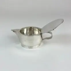 J. G. Galand Art Deco laikotarpio sidabruoto metalo arbatinukas 300 ml 10×16,5×8 cm