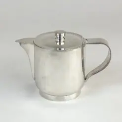 J. G. Galand Art Deco laikotarpio sidabruoto metalo arbatinukas 800 ml 11x20x13 cm