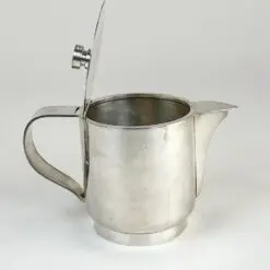 J. G. Galand Art Deco laikotarpio sidabruoto metalo arbatinukas 800 ml 11x20x13 cm