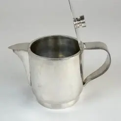 J. G. Galand Art Deco laikotarpio sidabruoto metalo arbatinukas 800 ml 11x20x13 cm