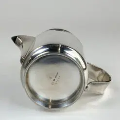 J. G. Galand Art Deco laikotarpio sidabruoto metalo arbatinukas 800 ml 11x20x13 cm