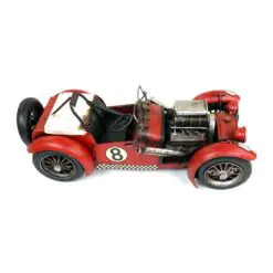 Vintažinio stiliaus metalinis 1920-ųjų laikotarpio lenktyninio automobilio modeliukas 33x13x12 cm