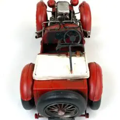 Vintažinio stiliaus metalinis 1920-ųjų laikotarpio lenktyninio automobilio modeliukas 33x13x12 cm