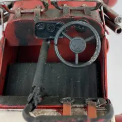 Vintažinio stiliaus metalinis 1920-ųjų laikotarpio lenktyninio automobilio modeliukas 33x13x12 cm