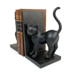 Knygų laikikliai iš polirezino su katinų figūromis 2 vnt. komplektas 12x13x22 cm