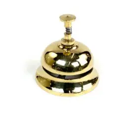 Žalvarinis registratūros skambutis 7,5×7,5×8 cm