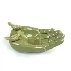Keramikinis delno formos indas – lesykla su paukščių figūromis 24,5×14,5×9 cm