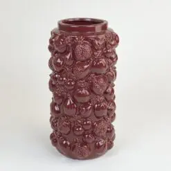 Keramikinė vaza „Granatai, vyšnios ir figos” 17,5×17,5×35 cm