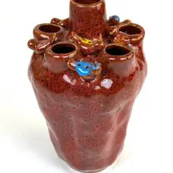Keramikinė šešių šakų vaza su paukščių figūrėlėmis 13,5×13,5×23 cm