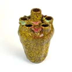 Keramikinė šešių šakų vaza su paukščių figūrėlėmis 13,5×13,5×23 cm