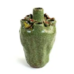 Keramikinė šešių šakų vaza su paukščių figūrėlėmis 13,5x13,5x23 cm