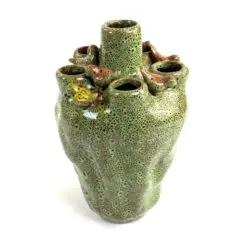 Keramikinė šešių šakų vaza su paukščių figūrėlėmis 13,5×13,5×23 cm