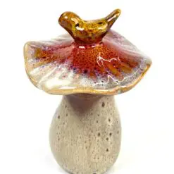 Keramikinė statulėlė „Grybas su paukščiuku” 7×7,5×10 cm