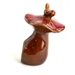 Keramikinė statulėlė „Grybas su paukščiuku” 7×7,5×10 cm