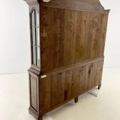 Ilgas ąžuolinis dviejų dalių bufetas gaubtu stogu 43x195x224 cm