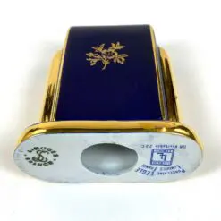 Staiger stalinis kvarcinis laikrodis porcelianiniame Legle Limoges rėme 3,5×7,5×8,5 cm