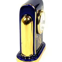 Staiger stalinis kvarcinis laikrodis porcelianiniame Legle Limoges rėme 3,5×7,5×8,5 cm