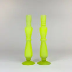 Stiklinės neoninės spalvos žvakidės 2 vnt. komplektas 7,5x7,5x27 cm