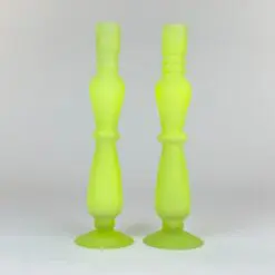 Stiklinės neoninės spalvos žvakidės 2 vnt. komplektas 7,5×7,5×27 cm