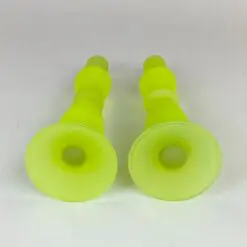 Stiklinės neoninės spalvos žvakidės 2 vnt. komplektas 7,5×7,5×27 cm