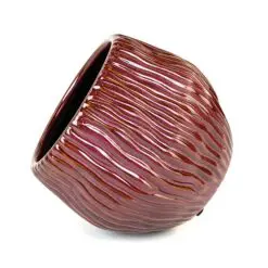 Keramikinis burgundiškos spalvos vazonas 18x18x16 cm