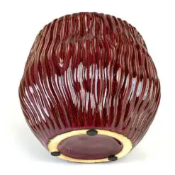Keramikinis burgundiškos spalvos vazonas 18x18x16 cm