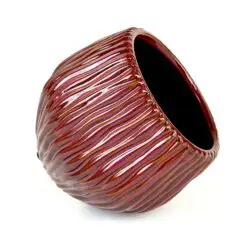 Keramikinis burgundiškos spalvos vazonas 15x15x13,5 cm