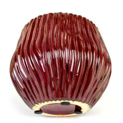 Keramikinis burgundiškos spalvos vazonas 15x15x13,5 cm