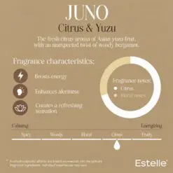 Estelle JUNO Namų kvapas su lazdelėmis Citrus & Yuzu 200 ml 8x8x28 cm