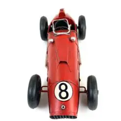 Vintažinio stiliaus metalinis 1950-ųjų laikotarpio lenktyninio automobilio modeliukas 32x12x10,5 cm