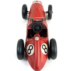 Vintažinio stiliaus metalinis 1950-ųjų laikotarpio lenktyninio automobilio modeliukas 32x12x10,5 cm