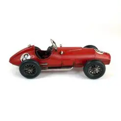 Vintažinio stiliaus metalinis 1950-ųjų laikotarpio lenktyninio automobilio modeliukas 32x12x10,5 cm