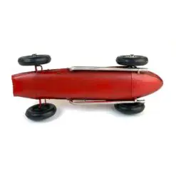 Vintažinio stiliaus metalinis 1950-ųjų laikotarpio lenktyninio automobilio modeliukas 32x12x10,5 cm
