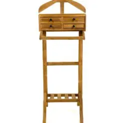 Pastatoma tikmedžio kabykla kostiumui su keturiais stalčiukais 42x50x125,5 cm