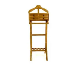 Pastatoma tikmedžio kabykla kostiumui su keturiais stalčiukais 42x50x125,5 cm