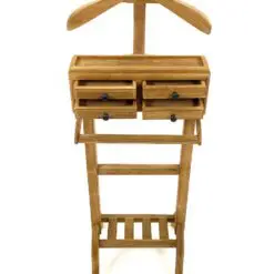 Pastatoma tikmedžio kabykla kostiumui su keturiais stalčiukais 42x50x125,5 cm